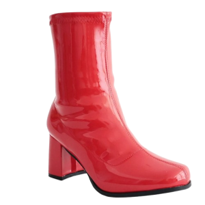 Red ankle gogo boots​