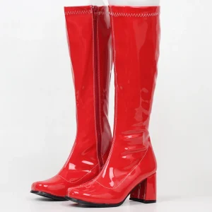 White gogo boots wide calf​