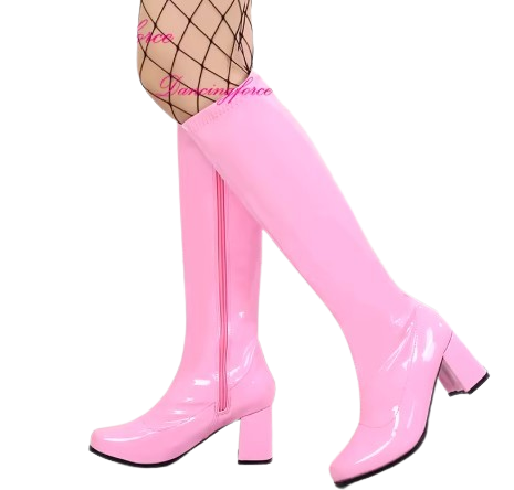 Women's pink gogo boots​